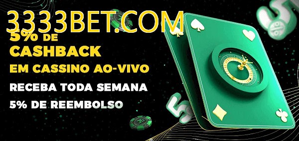 Promoções do cassino ao Vivo 3333BET.COM